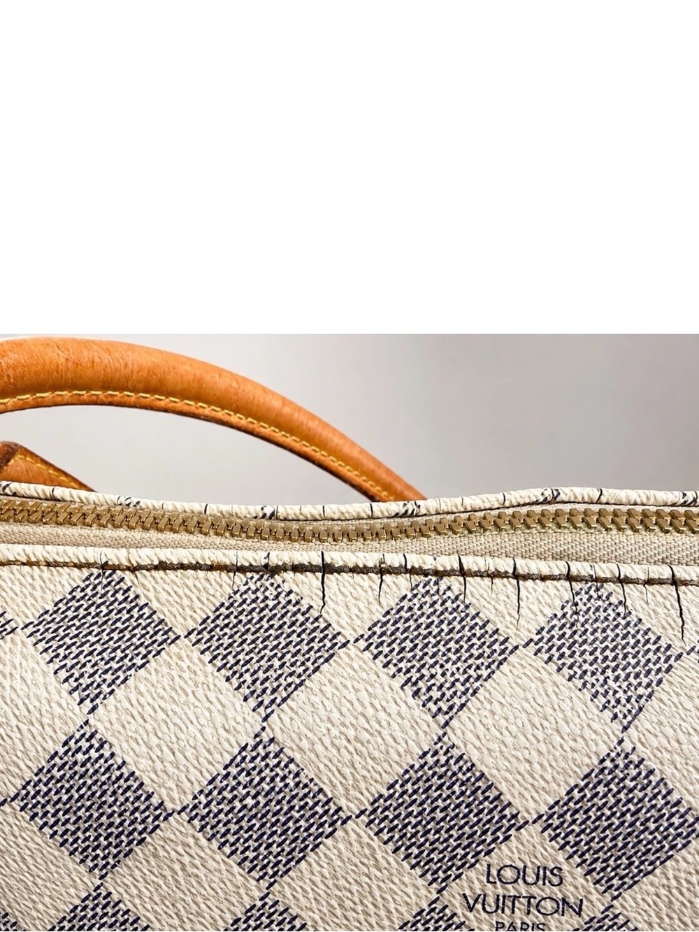 Louis Vuitton Figheri PM Tote Shoulder Bag Damier Azur White - Picture 5 of 16